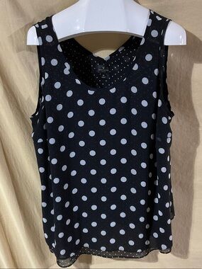 Worthington Woman Size 2X Polka Dot Sleeveless Blouse